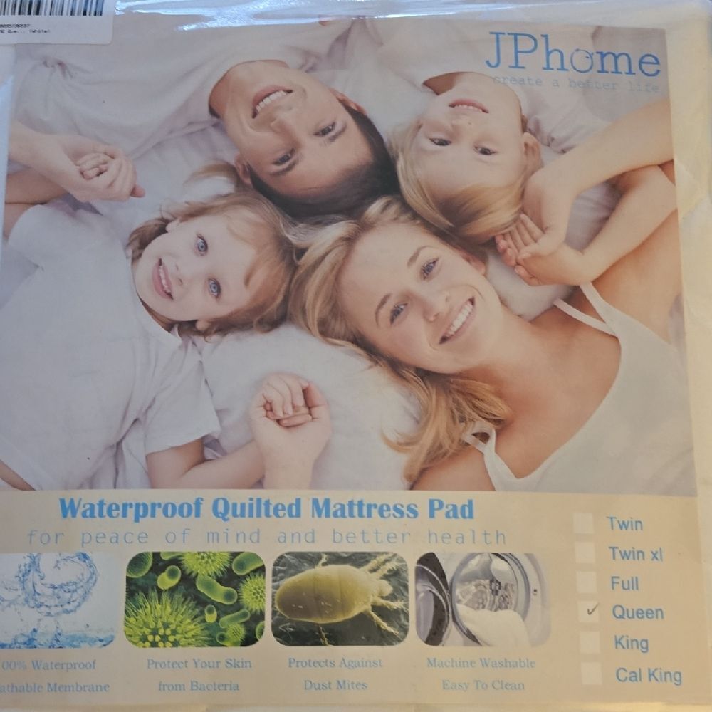 Waterproof Quilted Mattress Pad Queen